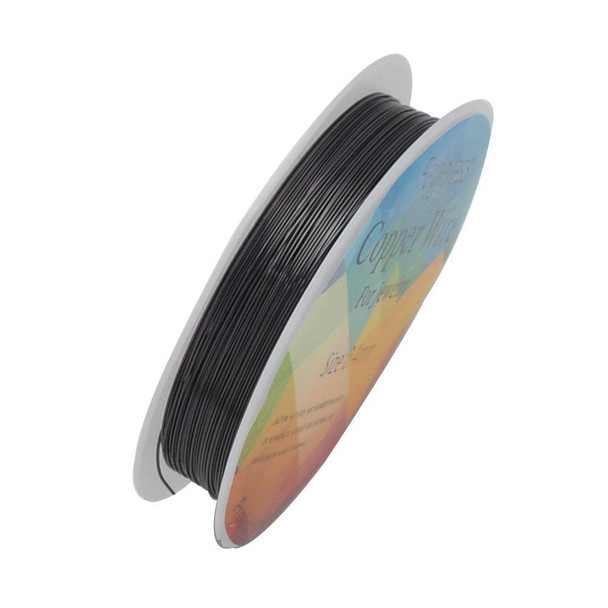 Non-Tarnish Copper Wire | Jewellery Making Wire | Gunmetal Black | 0.3Mm | 4875