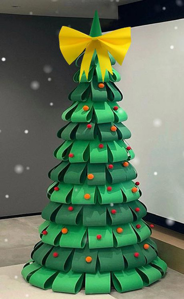Large Cardboard Christmas Tree | 0.8M/2.6Ft Green | 50478