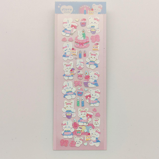 Laser Cartoon Sticker Pack | Cake Bunny | 50797