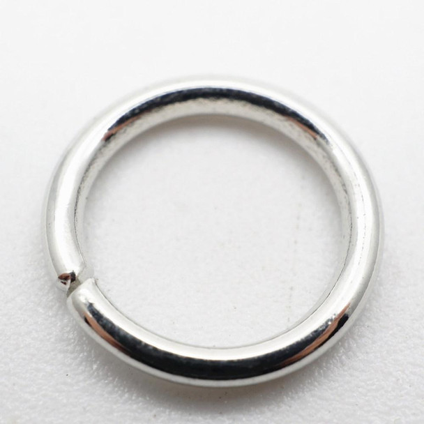 Jump Rings | Base Metal | Silver Plated | 0.9x8mm OD | 200pcs