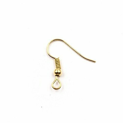 Base Metal Gold Finish Earring Hooks | Sold by pair | XZ231F