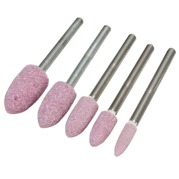 Red Aluminum Oxide Mounted Grinding Bit | Cone Shape | 3 mm (1/8") Shank | 3 mm Head | Sold Individually