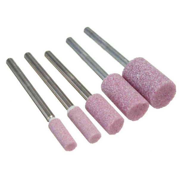 Red Aluminum Oxide Mounted Grinding Bit | Cylinder | 3 mm (1/8") Shank | 3 mm Head | Sold Individually