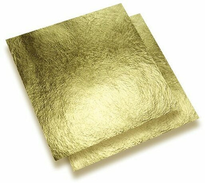 24K Gold Leaf Thick Foil, 80 x 80 mm | Sold by 5Pc/Booklet| NJGF80P5