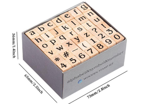 42Pcs Wooden Stamp Set | Lowercase Letters | 50850