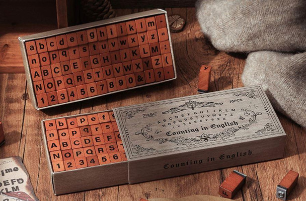 Wooden Alphabet Stamp Set | Counting Style | 50837