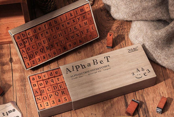 Wooden Alphabet Stamp Set | Standard Letters | 50838