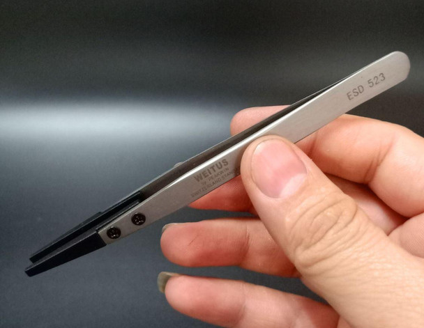 Anti-Static Precision Tweezers | Replaceable Tip | Jewellery Tool | 24649