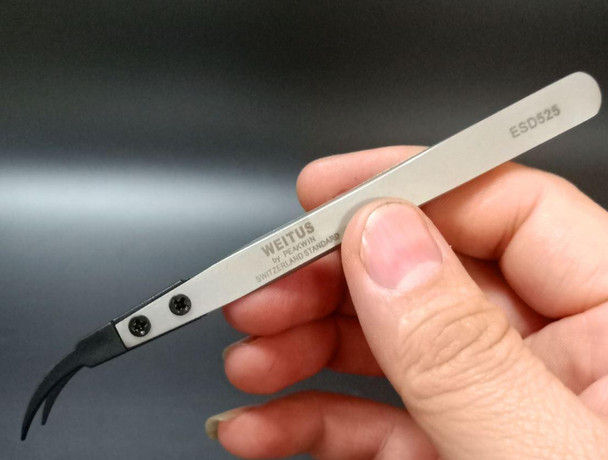 Anti-Static Precision Tweezers | Replaceable Tip | Jewellery Tool | 24650