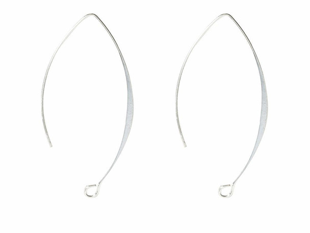 V Shape Ear Hook | Silver Plated | Sold By 2Pcs | 250100