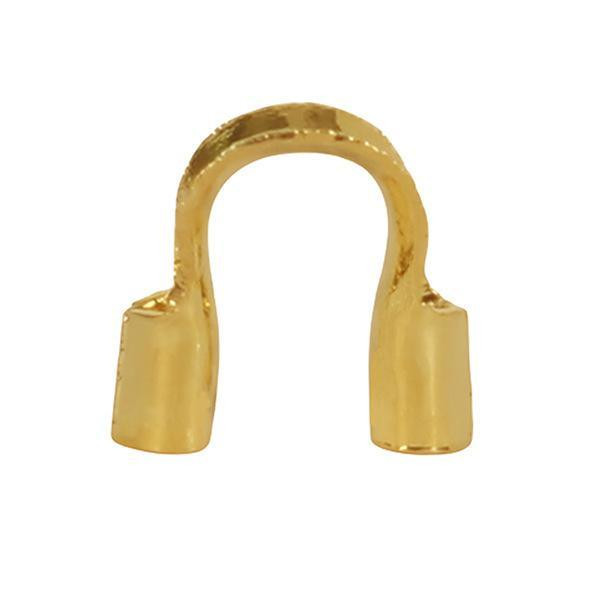 U Shape Wire End Cup Ring | Gold Plated | 4.5 Mm | Sold By 5Pcs | 250128