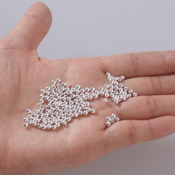 Round Spacer Beads | Silver Plated | 3.2 Mm | Around 25Pcs/Pk | 250120