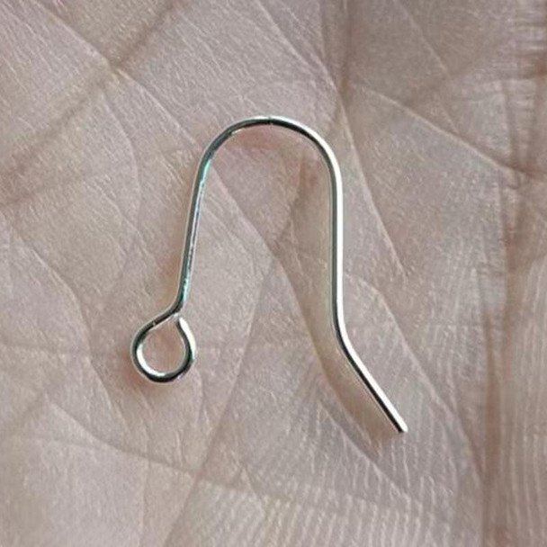 French Ear Hook | Silver Plated | Sold By 10 Pcs/Pk | 250093