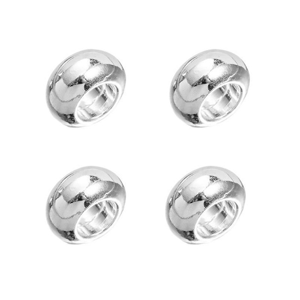 Round Spacer Bead | Silver Plated | 5.8 mm | Sold By 2 Pcs | 250098