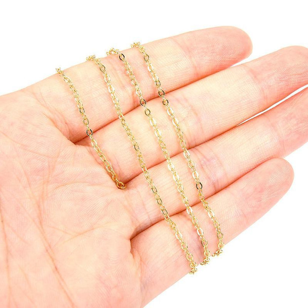 O Cross Chain | Gold Plated | 2M | 250105