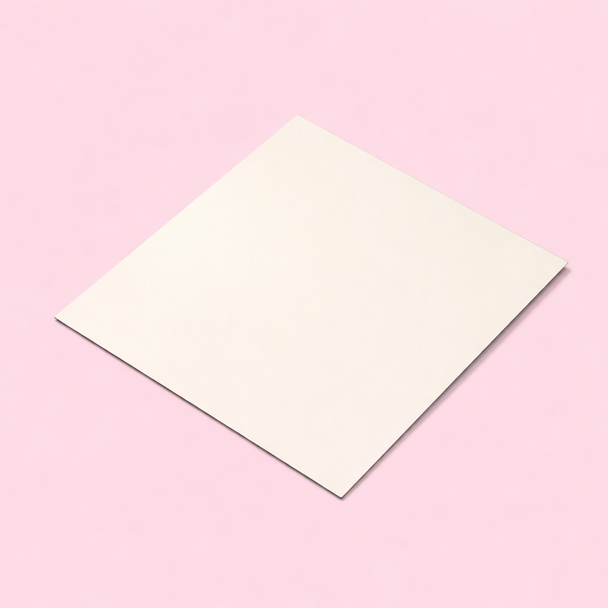 Enameled Steel Plate | 24 ga. (0.5mm) | 5.5" x 5.5" | Ivory White | ESP1402