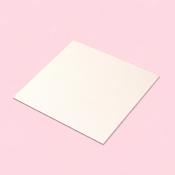 Enameled Steel Plate | 24 ga. (0.5mm) | 5.5" x 5.5" | Simply White | ESP1403