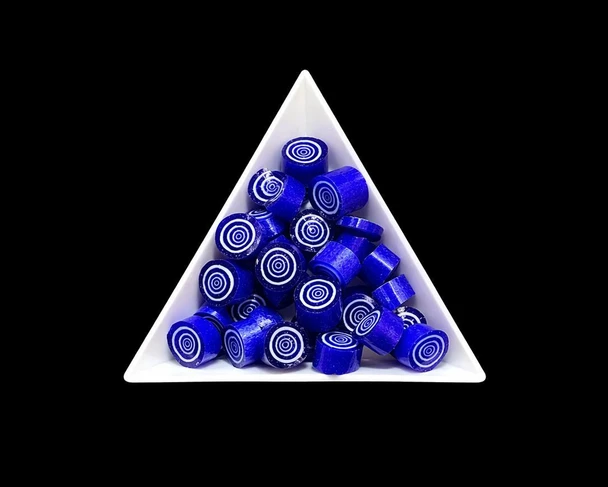 Fusing Glass Botton | Blue Spiral | 90 COE |10g