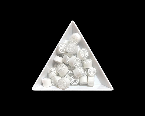Fusing Glass Botton |White Spiral | 90 COE |10g