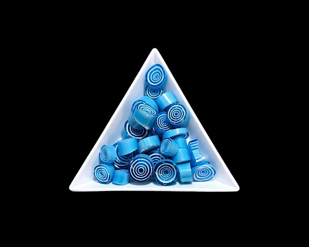 Fusing Glass Botton |Blue Spiral| 90 COE |10g