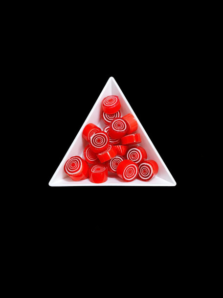 Fusing Glass Botton |Red Spiral| 90 COE |10g