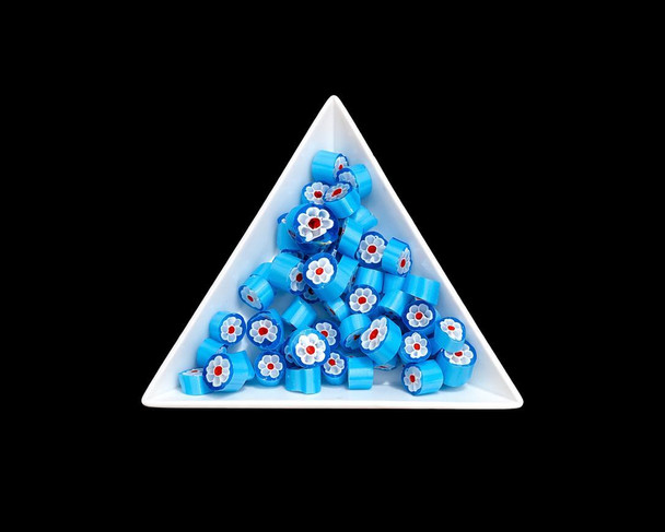 Fusing Glass Botton |Blue Flower| 90 COE |10g