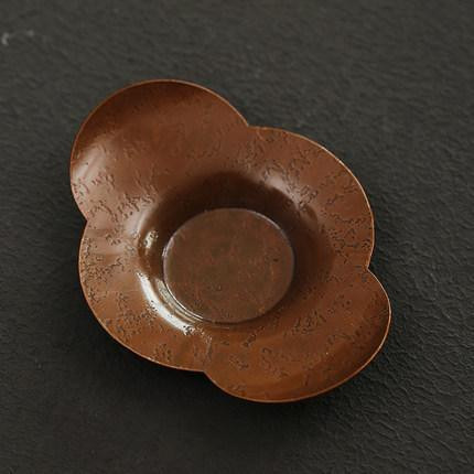 Solid Copper Tea Coaster | Heat Resistant Cup Holder | Japanese Style | Petal Shape | T260408