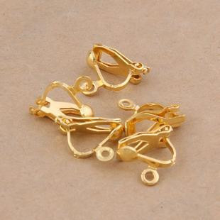 Clip-On Earring Converter | Triangle Clip | Brass Findings | Gold Finish | 10Pcs/Pk | 260509