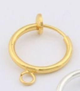 Invisible Spring Clip Earring | 13Mm Ear Cuff | Piercing-Free | Gold Finish | 10Pcs/Pk | 260518