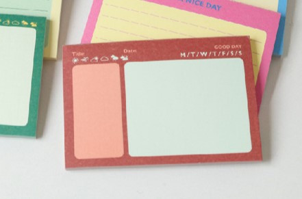 Have A Nice Day Note Pads | Red Blocks | H2604100