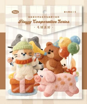 Fluffy Cooperative Series Decorative Sticker Set | Fluffy Party | 6932299911634