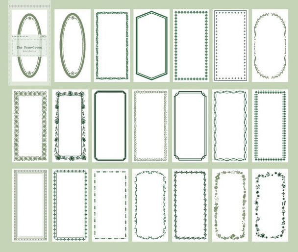 Candy Poetry Note Pads | The Moss-Green | White Kraft & Herbal Paper | 6978422075552