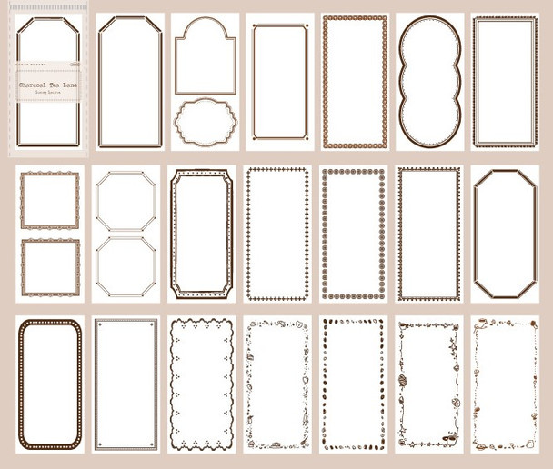 Candy Poetry Note Pads | Charcoal Tea Lane | White Kraft & Herbal Paper | 6978422075514