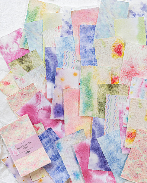 Scrapbooking Material Paper Tear Edge Series | Dye Rhyme Flow Light | 4 Different Materials | 40 Sheets | 6937046278947