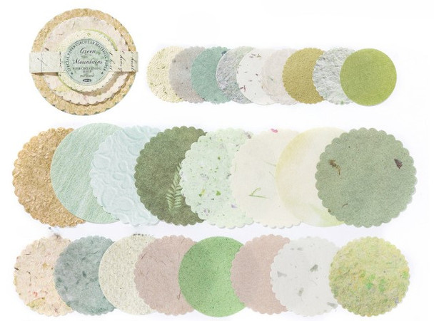 Paper Disc Series Textured Material Papers | Green Mountains | 6937046272341