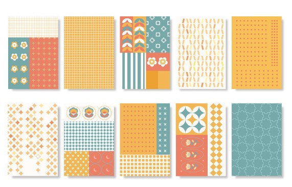 Sweetness Material Paper Set | Orange Jello | 50 Sheets | 6972476945762