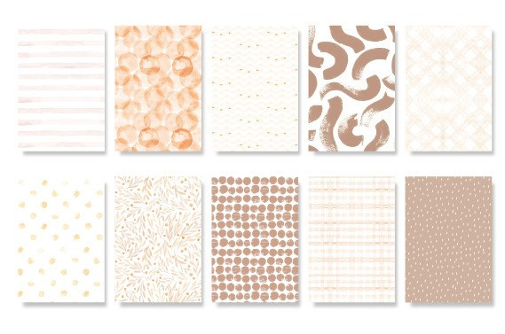 Sweetness Material Paper Set | Caramel Puff | 50 Sheets | 6972476945700
