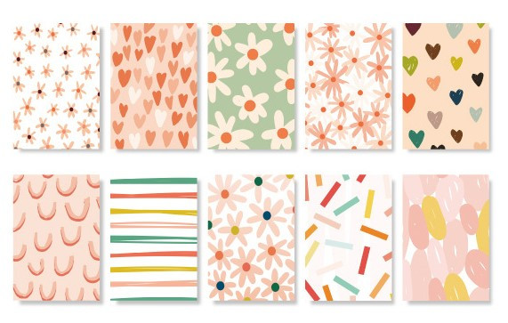 Sweetness Material Paper Set | Strawberry Coconut | 50 Sheets | 6972476945779