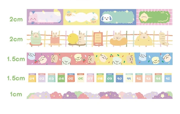 Agugu Washi Tape - Colourful Speech Bubbles | 6971201644222