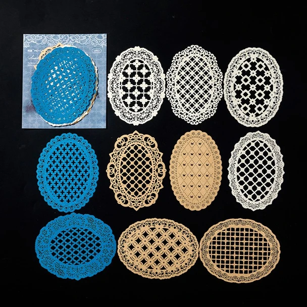 Decorative Lace Paper Set | Blue | 6937046240401