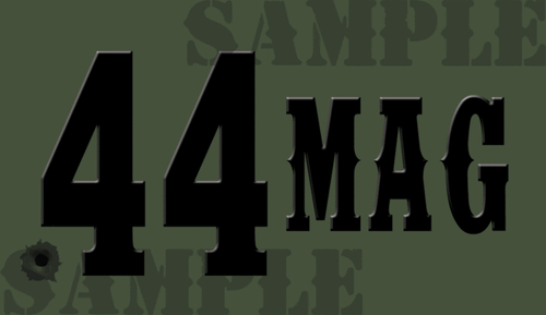 44Mag Ammo Can Magnet - Black Font