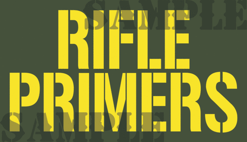RIFLE PRIMERS Ammo Can Magnet - Yellow Font