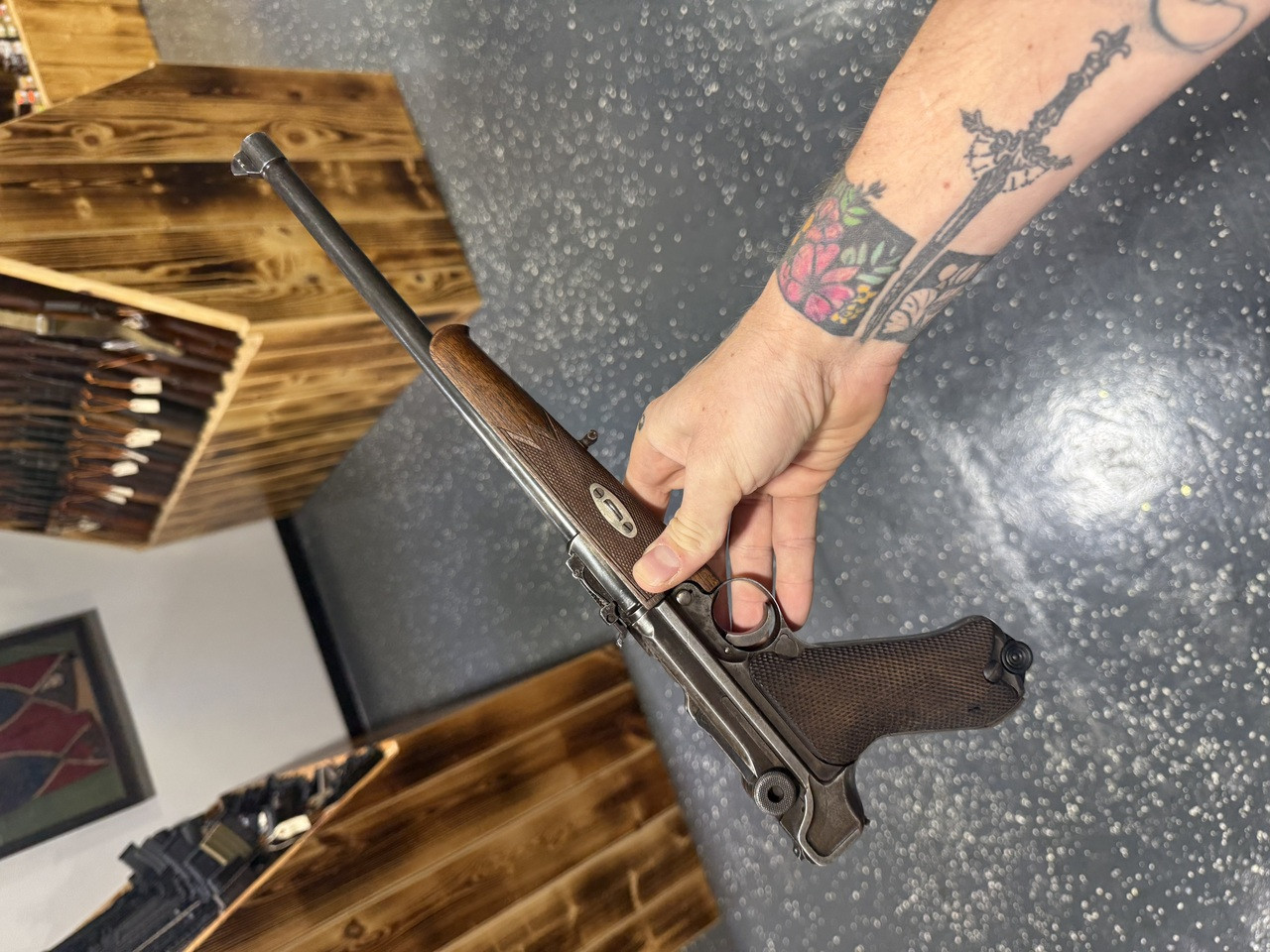 USED DWM German Luger Artillery 1902 Carbine Style 9mm Pistol
