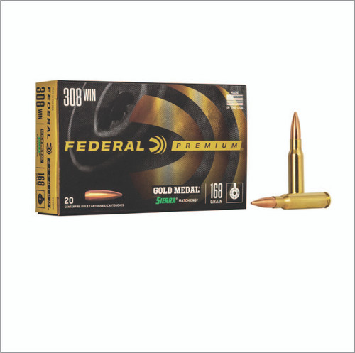 Madison Gold & Guns Federal Gold Medal Sierra MatchKing 308 Win 168GR