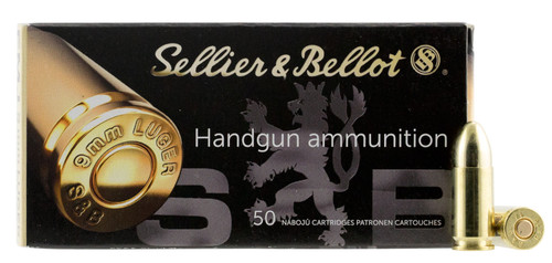 Sellier & Bellot SB9A Handgun 9mm Luger 115 gr Full Metal Jacket (FMJ) 50rds