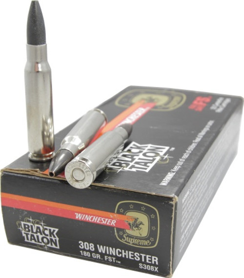 COLLECTIBLE - Black Talon .308 Winchester 180 Gr. FST Ammo S308X - 20 Rounds