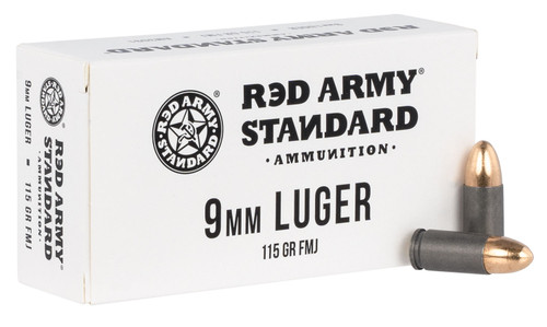 Red Army Standard AM3091 Red Army Standard 9mm Luger 115 gr Full Metal Jacket (FMJ) 50rds