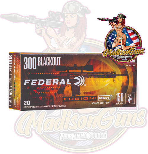 Federal F300BMSR2 Fusion MSR 300 Blackout 150 gr Fusion Soft Point - 20rds