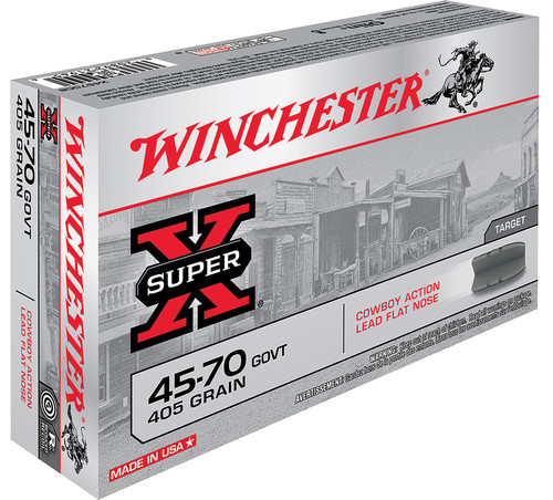 Winchester Ammo X4570CB Super X Cowboy Action 45-70 Gov 405 gr Lead Flat Nose - 20rds