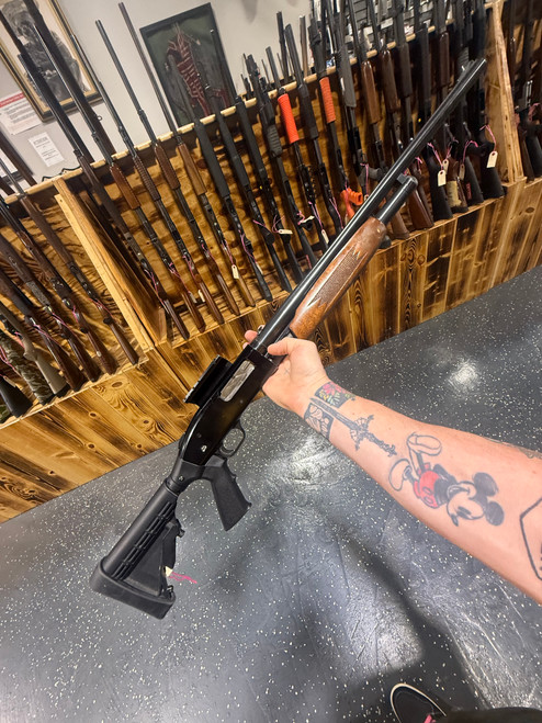 USED Mossberg 500A 12GA Pump Action Shotgun Black W Rifle Barrel